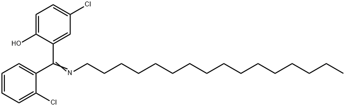 4-Chloro-2-((2-chlorophenyl)(hexadecylimino)methyl)phenol Structure