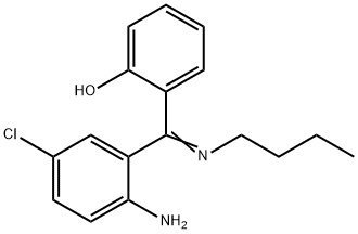 Phenol, 2-((2-amino-5-chlorophenyl)(butylimino)methyl)- 구조식 이미지