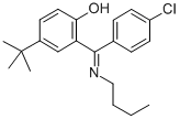 Phenol, 2-((butylimino)(4-chlorophenyl)methyl)-4-(1,1-dimethylethyl)- 구조식 이미지