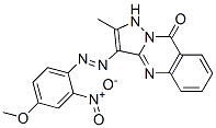 3-[(4-methoxy-2-nitrophenyl)azo]-2-methylpyrazolo[5,1-b]quinazolin-9(1H)-one 구조식 이미지