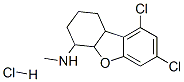 4-Dibenzofuranamine, 7,9-dichloro-1,2,3,4,4a,9b-hexahydro-N-methyl-, hydrochloride 구조식 이미지