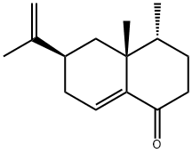 1(2H)-Naphthalenone,3,4,4a,5,6,7-hexahydro-4,4a-dimethyl-6-(1-methylethenyl)-,(4R,4aR,6R)-(9CI) Structure