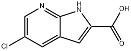 1H-피롤로[2,3-b]피리딘-2-카복실산,5-클로로- 구조식 이미지