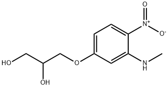 3-[3-(methylamino)-4-nitrophenoxy]propane-1,2-diol Structure