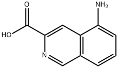 3-изохинолинкарбоновая кислота, 5-амино-(9CI) структурированное изображение