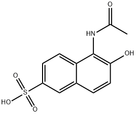 5-acetamido-6-hydroxynaphthalene-2-sulphonic acid Structure