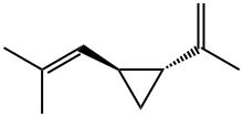 [1R,2S,(-)]-1-(1-Methylethenyl)-2-(2-methyl-1-propenyl)cyclopropane Structure