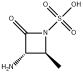 (2S-trans)-3-Amino-2-methyl-4-oxoazetidine-1-sulphonic acid 구조식 이미지