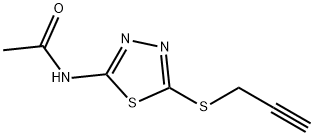 N-[5-(2-propynylthio)-1,3,4-thiadiazol-2-yl]acetamide 구조식 이미지