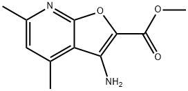 Furo[2,3-b]pyridine-2-carboxylic acid, 3-amino-4,6-dimethyl-, methyl ester (9CI) Structure