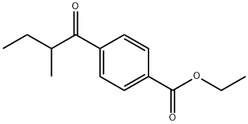 Benzoic acid, 4-(2-methyl-1-oxobutyl)-, ethyl ester (9CI) Structure