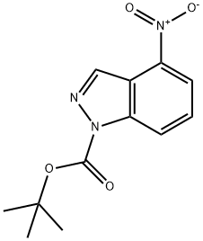 1H-인다졸-1-카르복실산,4-니트로-,1,1-디메틸에틸에스테르 구조식 이미지
