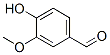 4-hydroxy-3-methoxy-benzaldehyde Structure