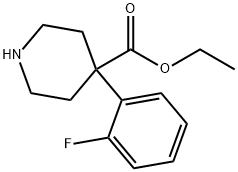 4-(2-FLUOROPHENYL)-4-PIPERIDINECARBOXYLIC ACID ETHYL ESTER 구조식 이미지