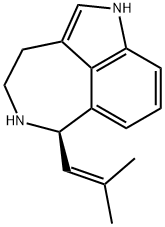 1H-Azepino(5,4,3-cd)indole, 3,4,5,6-tetrahydro-6-(2-methyl-1-propenyl) -, (-)- 구조식 이미지