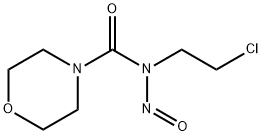 4-(N-(2-클로로에틸)-N-니트로소카르바모일)모르폴린 구조식 이미지