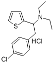 2-Thenylamine, alpha-(p-chlorobenzyl)-N,N-diethyl-, hydrochloride 구조식 이미지