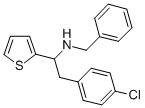 alpha-((4-Chlorophenyl)methyl)-N-(phenylmethyl)thiophenemethanamine Structure