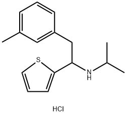 N-[2-(3-methylphenyl)-1-thiophen-2-yl-ethyl]propan-2-amine hydrochlori de 구조식 이미지