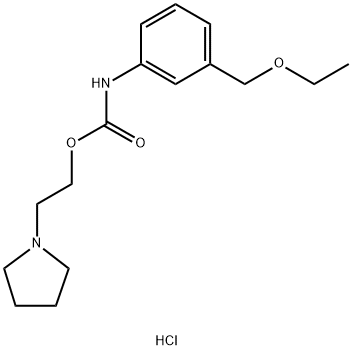 2-(1-Pyrrolidinyl)ethyl m-(ethoxymethyl)carbanilate hydrochloride Structure