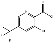 3-Chloro-2-(chlorocarbonyl)-5-(trifluoromethyl)pyridine, 3-Chloro-5-(trifluoromethyl)picolinoyl chloride 구조식 이미지