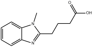 2-벤즈이미다졸부티르산,1-메틸-(8CI) 구조식 이미지
