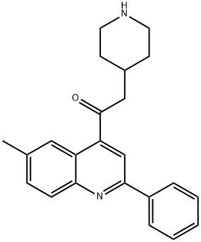 1-(6-Methyl-2-phenyl-4-quinolinyl)-2-(4-piperidinyl)ethanone Structure