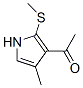Ethanone, 1-[4-methyl-2-(methylthio)-1H-pyrrol-3-yl]- (9CI) 구조식 이미지