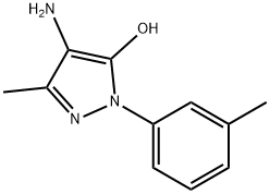 Pyrazol-5-ol, 4-amino-3-methyl-1-m-tolyl- (8CI) Structure