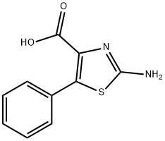 2-AMINO-5-PHENYL-4-THIAZOLECARBOXYLIC ACID 구조식 이미지