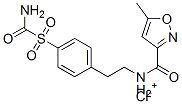 [4-(carbamoylsulphonyl)phenethyl][(5-methylisoxazol-3-yl)carbonyl]ammonium chloride  Structure