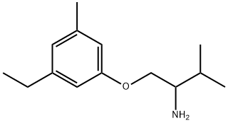 프로필아민,1-[[(5-에틸-m-톨릴)옥시]메틸]-2-메틸-(8Cl) 구조식 이미지