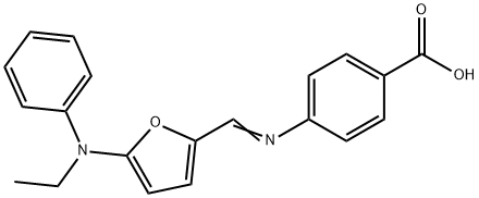 Benzoic  acid,  p-[[5-(N-ethylanilino)furfurylidene]amino]-  (8CI) Structure