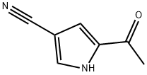 1H-Pyrrole-3-carbonitrile, 5-acetyl- (9CI) 구조식 이미지