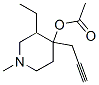 4-Piperidinol,3-ethyl-1-methyl-4-(2-propynyl)-,acetate(ester)(8CI) Structure