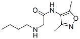 아세트아미드,2-(부틸아미노)-N-(3,5-디메틸-4-이속사졸릴)-(8Cl) 구조식 이미지