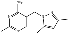 Pyrimidine, 4-amino-5-[(3,5-dimethylpyrazol-1-yl)methyl]-2-methyl- (8CI) 구조식 이미지