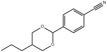 2-(4-시아노페닐)-5-N-프로필-1,3-디옥산 구조식 이미지