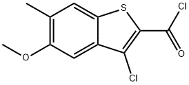 3-Chloro-5-methoxy-6-methylbenzo-[b]thiophene-2-carbonyl chloride 구조식 이미지