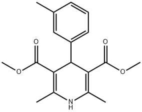 1,4-디히드로-2,6-디메틸-4-(3-메틸페닐)-3,5-피리딘디카르복실산디메틸에스테르 구조식 이미지