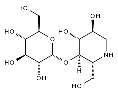 4-O-a-D-Glucopyranosylmoranoline 구조식 이미지
