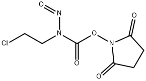 CARBAMICACID,(2-클로로에틸)니트로소-,2,5-디옥소-1-피롤리디닐에스테르 구조식 이미지