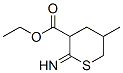2H-Thiopyran-3-carboxylicacid,tetrahydro-2-imino-5-methyl-,ethylester(9CI) 구조식 이미지