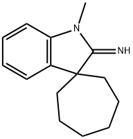 Spiro[cycloheptane-1,3-[3H]indol]-2(1H)-imine, 1-methyl- (9CI) Structure