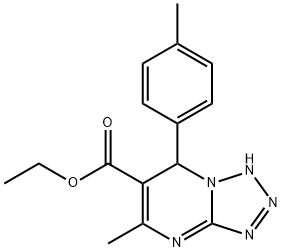 TETRAZOLO[1,5-A]PYRIMIDINE-6-CARBOXYLIC ACID, 1,7-DIHYDRO-5-METHYL-7-(4-METHYLPHENYL)-, ETHYL ESTER Structure