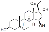 (3b,15b)-3,15,17-trihydroxy-Pregn-5-en-20-one Structure