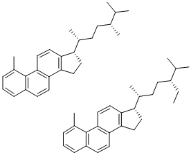 18,19-Dinorstigmasta-1,3,5,7,9,11,13-heptaene, 1,17-dimethyl-, (17alph a)- 구조식 이미지