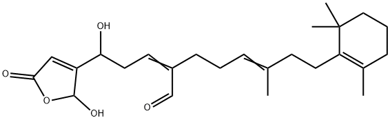 2-[3-[(2,5-Dihydro-2-hydroxy-5-oxofuran)-3-yl]-3-hydroxypropylidene]-6-methyl-8-(2,6,6-trimethyl-1-cyclohexen-1-yl)-5-octenal Structure