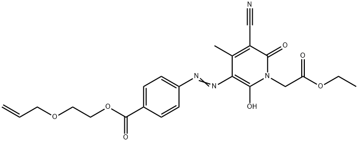 ethyl 5-[[4-[[2-(allyloxy)ethoxy]carbonyl]phenyl]azo]-3-cyano-6-hydroxy-4-methyl-2-oxo-2H-pyridine-1-acetate Structure