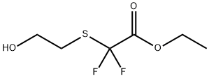Acetic acid, difluoro[(2-hydroxyethyl)thio]-, ethyl ester (9CI) Structure